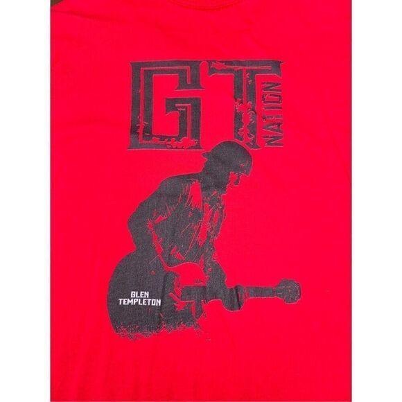 Glen Templeton Nation Red Mens Short Sleeve Tee Size X-Large - Picture 4 of 8